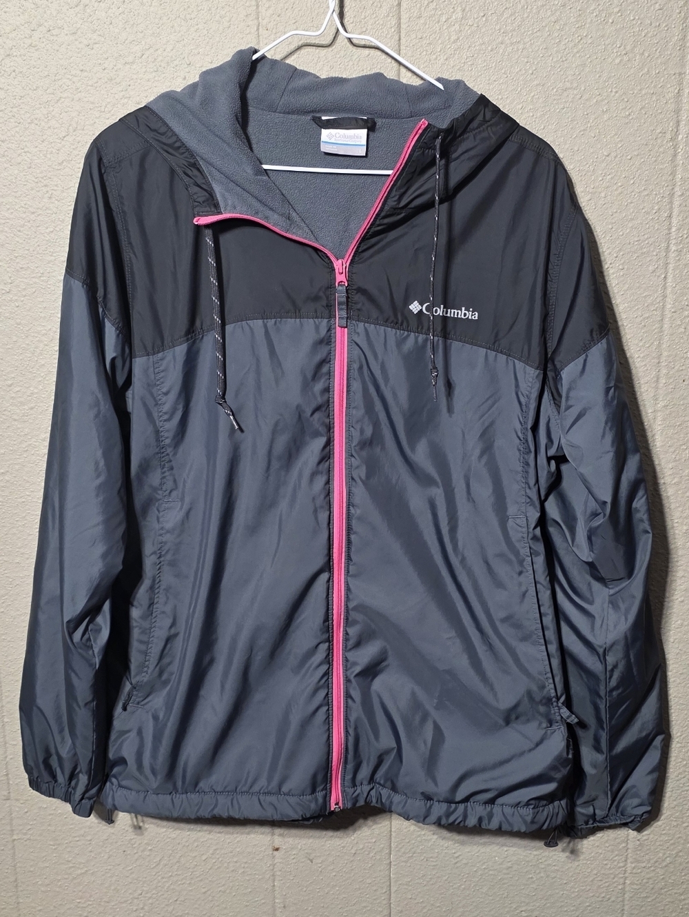 Women's Columbia Lined Windbreaker Full Zip Jacket Sz L  (Lot 1)